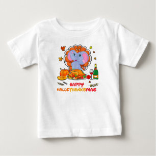 Happy Hallo Elephant Drink Wein Danke Geschenk Baby T-shirt