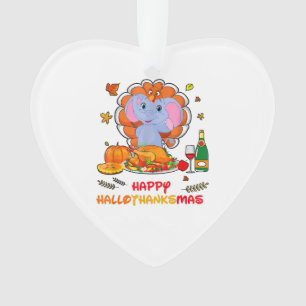 Happy Hallo Elephant Drink Wein Danke Geschenk Ornament