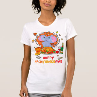 Happy Hallo Elephant Drink Wein Danke Geschenk T-Shirt