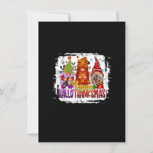 Happy HalloDankeMas Gnome Halloween Weihnachten al Einladung