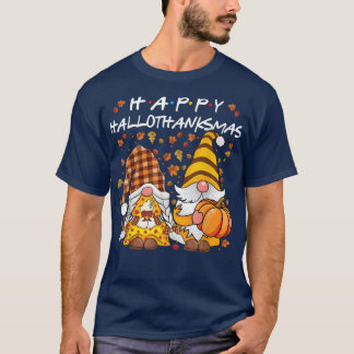 Happy HalloDankeMas Gnomes Pumpkin Gnomes Fall Au T-Shirt
