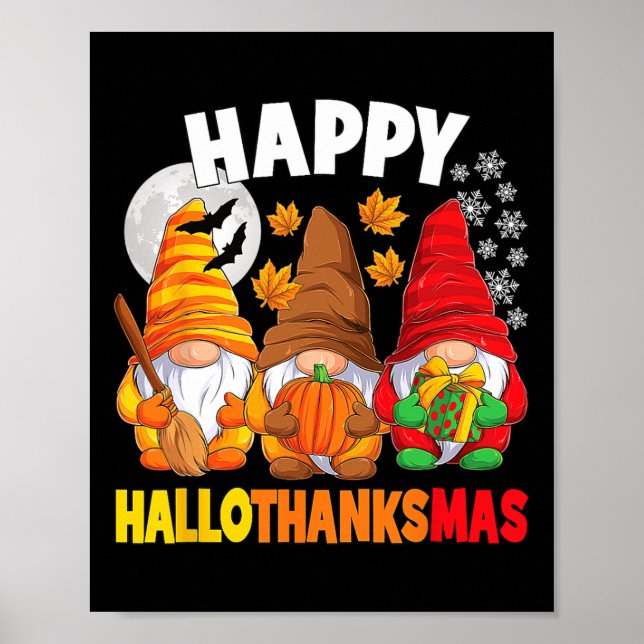 Happy HalloDankeMas Halloween Erntedank Christ Poster (Vorne)