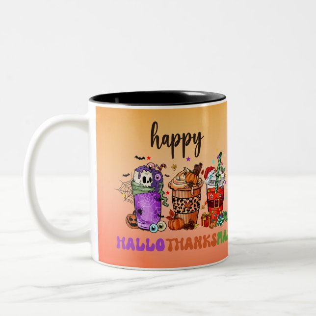 Happy HalloDankeMas Kaffee Tasse (Links)