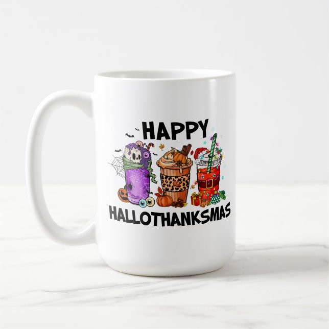 Happy HalloDankeMas Kaffeetasse (Links)