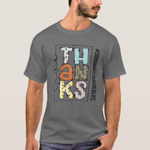 Happy Hallothanksmas 3D-Klasse Lehrer Leben Dank T-Shirt