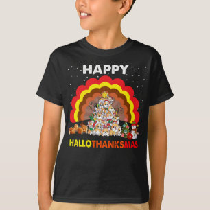 Happy Hallothanksmas Corgi Weihnachtsfest Shirt fr