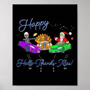 Happy Hallothanksmas Crashing Weihnachts Spaß Holi Poster