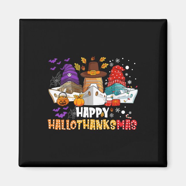 Happy Hallothanksmas Cruise Halloween Magnet (Vorne)
