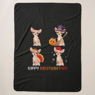 Happy Hallothanksmas Cute Hexe Türkei Santa Sherpadecke