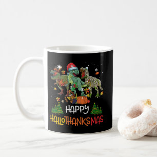 Happy Hallothanksmas Erntedank Dinosaur T-rex Kaffeetasse