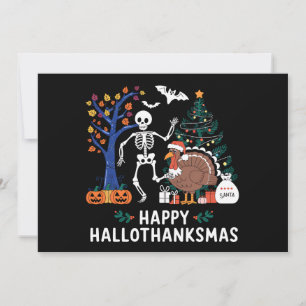 Happy Hallothanksmas Feiertagssaison Geschenk Fall Einladung