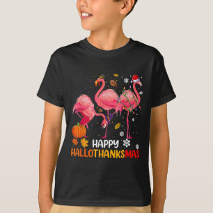 Happy Hallothanksmas Flamingo T-Shirt