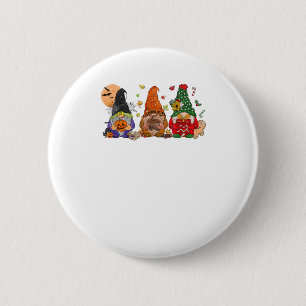 Happy Hallothanksmas Gnomes Halloween Erntedank Button