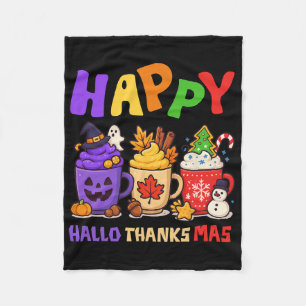 Happy Hallothanksmas Halloween Erntedank Christ Fleecedecke