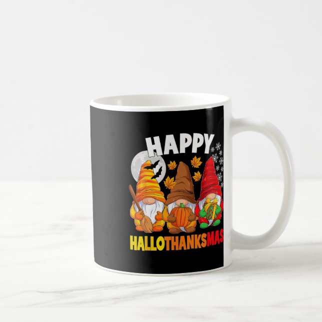 Happy Hallothanksmas Halloween Erntedank Christ Kaffeetasse (Rechts)