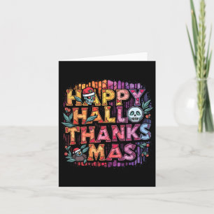 Happy Hallothanksmas Halloween Erntedank Christ Karte
