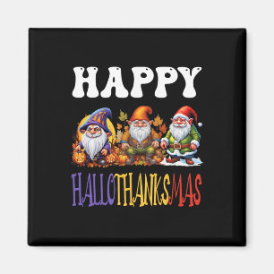Happy Hallothanksmas Halloween Erntedank Christ Magnet