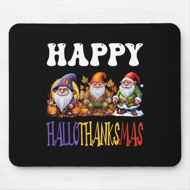 Happy Hallothanksmas Halloween Erntedank Christ Mousepad (Vorne)