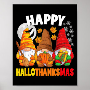 Happy Hallothanksmas Halloween Erntedank Christ Poster