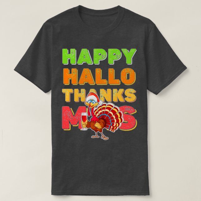 Happy Hallothanksmas Halloween Erntedank Christ T-Shirt (Design vorne)