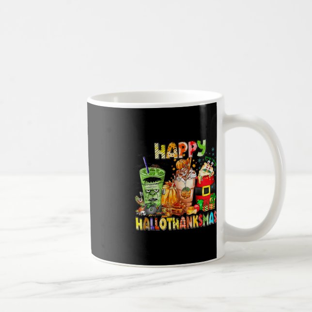 Happy Hallothanksmas-Kaffeehauskaffee Halloween-Er Kaffeetasse (Rechts)