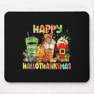 Happy Hallothanksmas-Kaffeehauskaffee Halloween-Er Mousepad