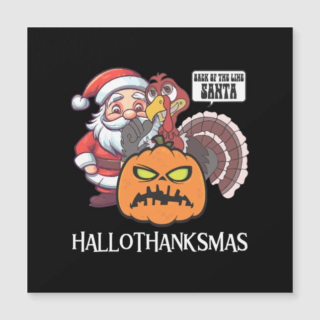 Happy Hallothanksmas Magnetkarte (Vorderseite)
