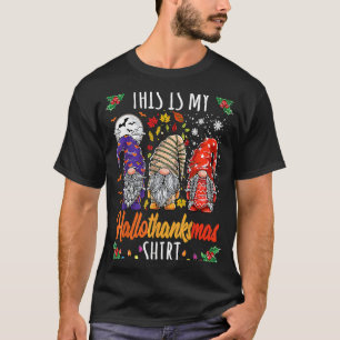 Happy Hallothanksmas My Gnomies Niedlich Gnomes Fa T-Shirt