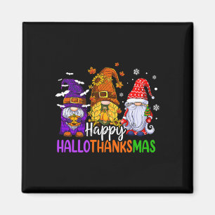 Happy Hallothanksmas Niedlich Gnomes Fall Hallowee Magnet