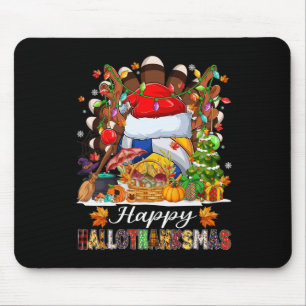 Happy Hallothanksmas Volleyball Halloween Thanksgi Mousepad