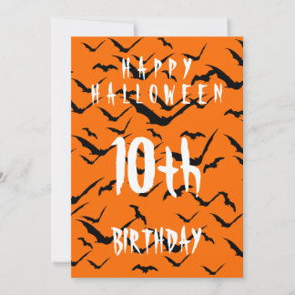 HAPPY HALLOWEEN 10. GEBURTSTAG CUSTOM PARTY EINLADUNG