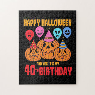 Happy Halloween 40. Geburtstag Puzzle