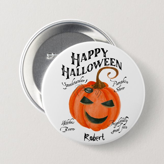 Happy-halloween-Abzeichen Button (Vorne & Hinten)