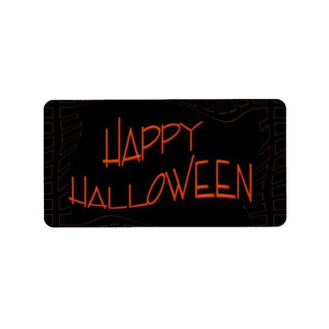 Happy Halloween Adressaufkleber (Vorne)