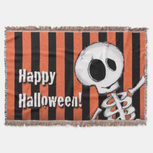 Happy Halloween Albern Skeleton Decke