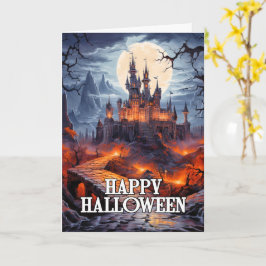 Happy Halloween | Altes Spuk Herrenhaus Karte