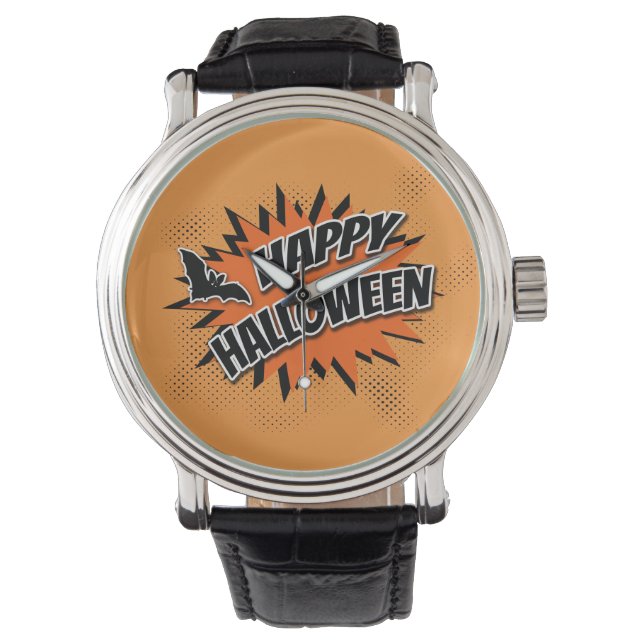 Happy Halloween Armbanduhr (Vorderseite)