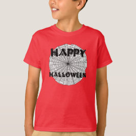 Happy Halloween auf Spider Web Kids T-Shirt