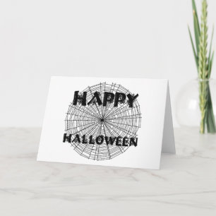 Happy Halloween auf Spider Web Text Card Karte