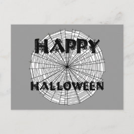 Happy Halloween auf Spider Web Text Postcard Postkarte