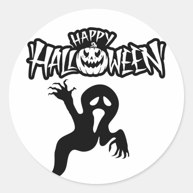 Happy Halloween Aufkleber (Vorderseite)