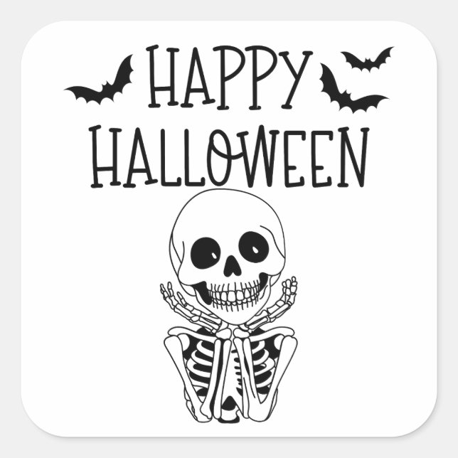 Happy Halloween Aufkleber (Vorderseite)