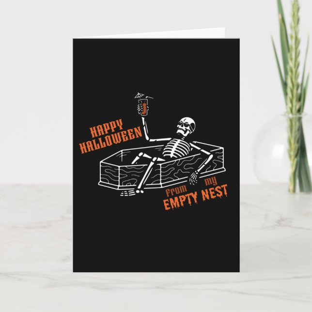 Happy Halloween aus meinem leeren Nest Karte (Vorderseite)