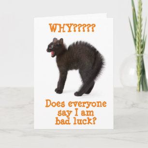 *HAPPY HALLOWEEN** AUS SEHR UPSET BALCK CAT-KARTE KARTE