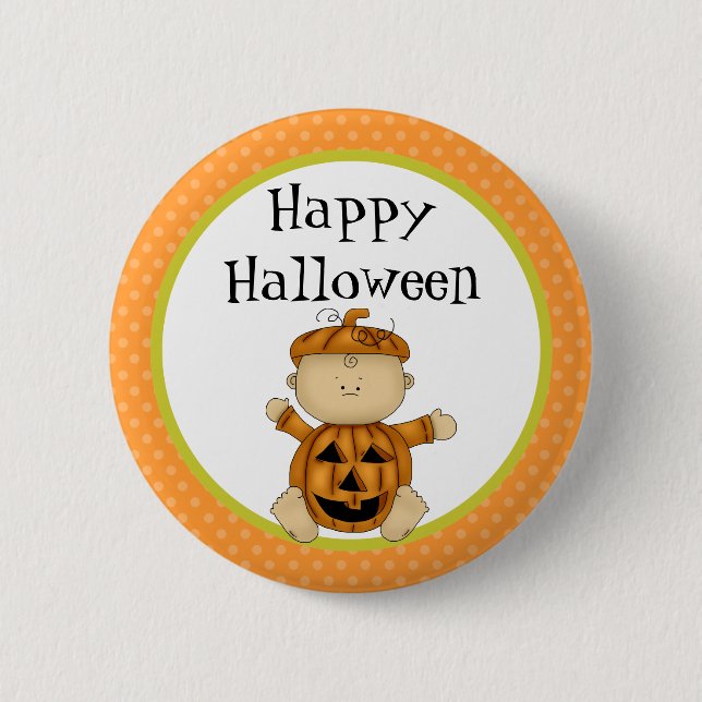 Happy Halloween Baby Pumpkin Button (Vorderseite)
