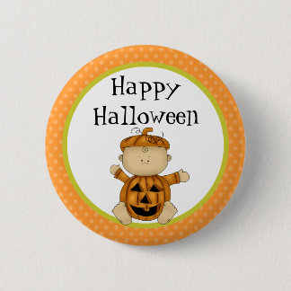 Happy Halloween Baby Pumpkin Button