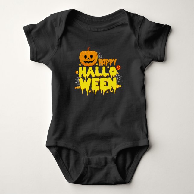 Happy Halloween Baby Strampler (Vorderseite)