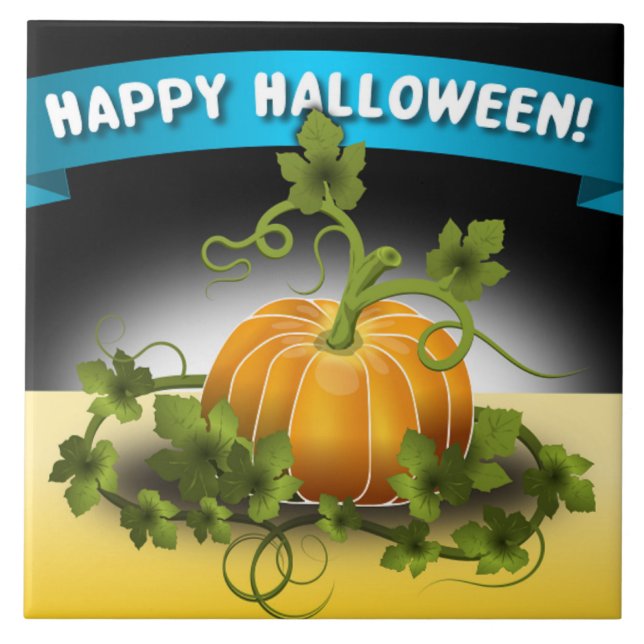 'HAPPY HALLOWEEN' BANNER FLIESE (Vorderseite)