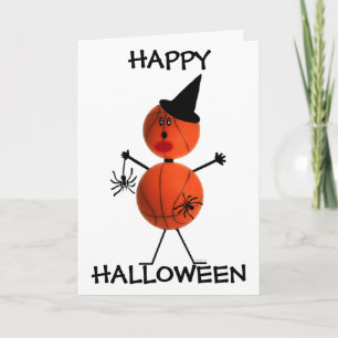 Happy Halloween Basketball Karte