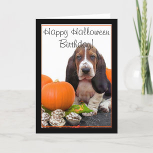 Happy Halloween Basset Hound-Karte Karte